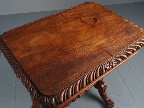 ANTIQUE REGENCY MAHOGANY SIDE TABLE - ADDITIONAL PHOTO 17