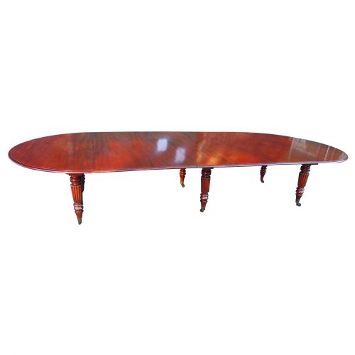 Large George IV Mahogany Dining Table by M. Willson, London