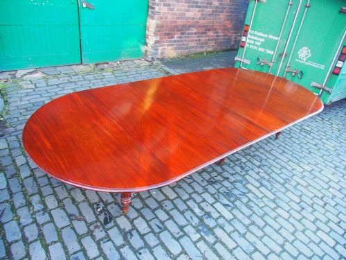fig 1. Large George IV Mahogany Dining Table by M. Willson, London