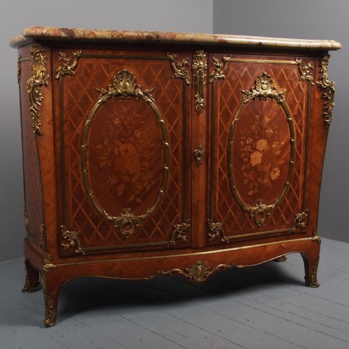 French Victorian Marble Top Commode by G. Durand
