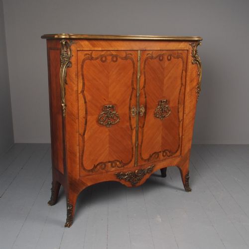 ANTIQUE FRENCH KINGWOOD SIDE CABINET