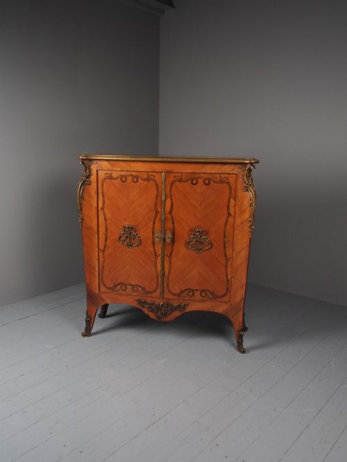 ANTIQUE FRENCH KINGWOOD SIDE CABINET - ADDITIONAL PHOTO 1