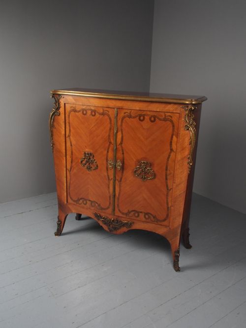 ANTIQUE FRENCH KINGWOOD SIDE CABINET - ADDITIONAL PHOTO 2