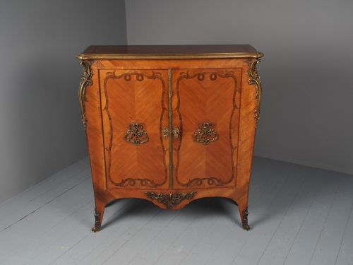 ANTIQUE FRENCH KINGWOOD SIDE CABINET - ADDITIONAL PHOTO 4