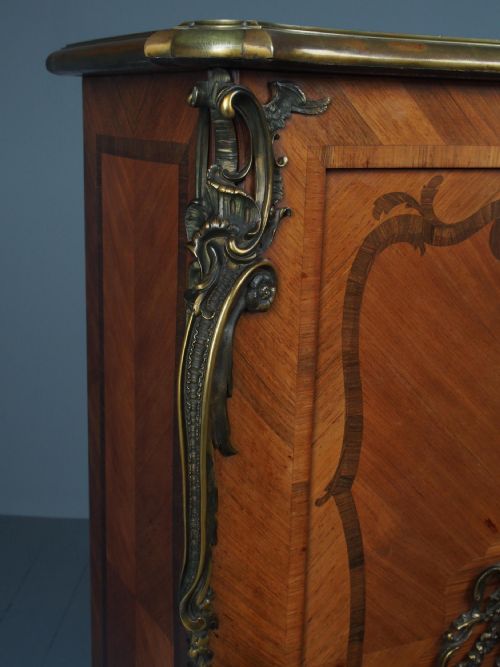 ANTIQUE FRENCH KINGWOOD SIDE CABINET - ADDITIONAL PHOTO 6