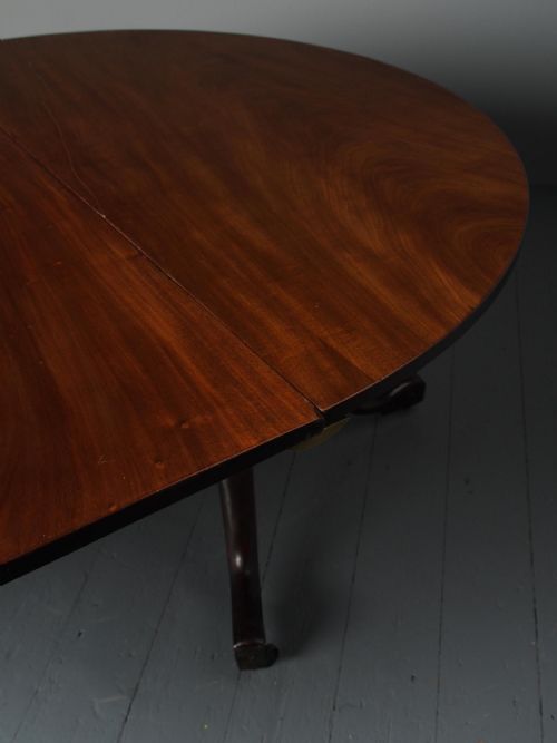 ANTIQUE GEORGIAN MAHOGANY TWIN PEDESTAL DINING TABLE - ADDITIONAL PHOTO 6