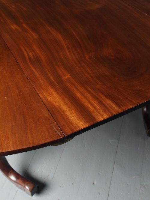 ANTIQUE GEORGIAN MAHOGANY TWIN PEDESTAL DINING TABLE - ADDITIONAL PHOTO 7