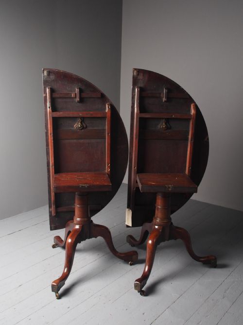 ANTIQUE GEORGIAN MAHOGANY TWIN PEDESTAL DINING TABLE - ADDITIONAL PHOTO 8