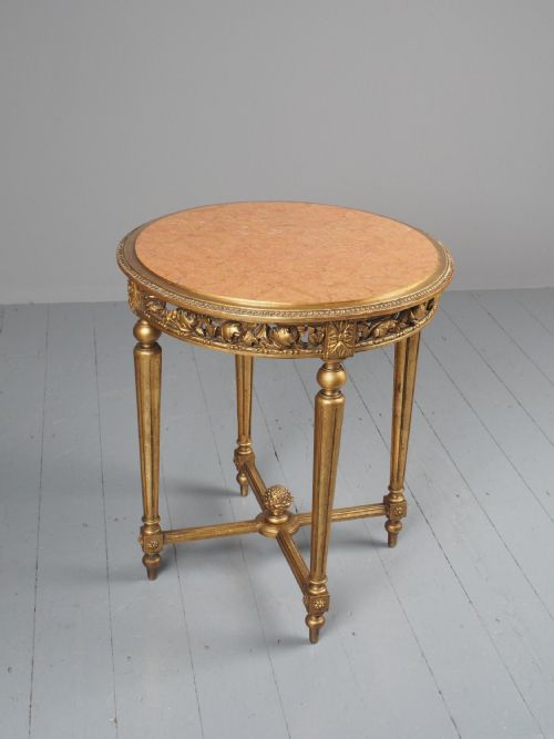 ANTIQUE STYLE GILTWOOD OCCASIONAL TABLE - ADDITIONAL PHOTO 2