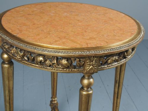 ANTIQUE STYLE GILTWOOD OCCASIONAL TABLE - ADDITIONAL PHOTO 3