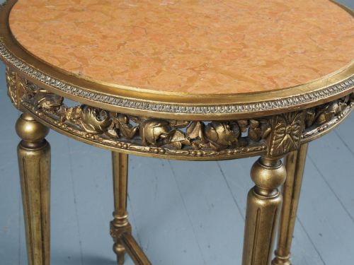 ANTIQUE STYLE GILTWOOD OCCASIONAL TABLE - ADDITIONAL PHOTO 6