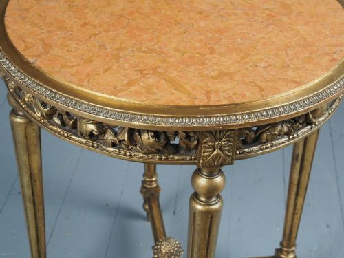 ANTIQUE STYLE GILTWOOD OCCASIONAL TABLE - ADDITIONAL PHOTO 7