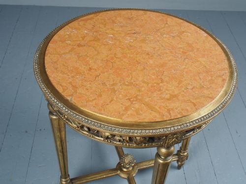 ANTIQUE STYLE GILTWOOD OCCASIONAL TABLE - ADDITIONAL PHOTO 8