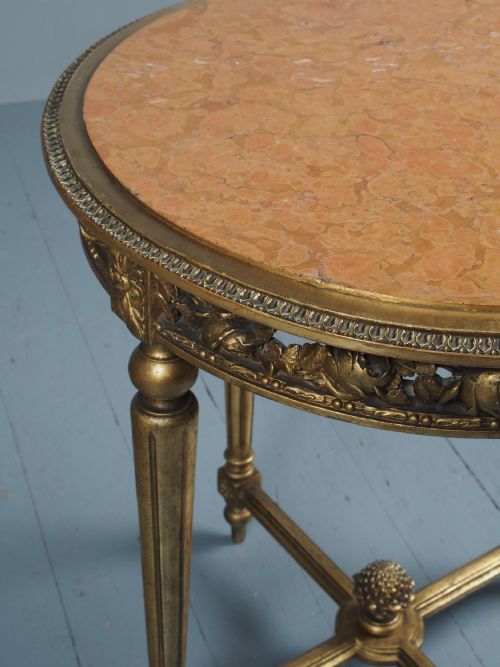 ANTIQUE STYLE GILTWOOD OCCASIONAL TABLE - ADDITIONAL PHOTO 9