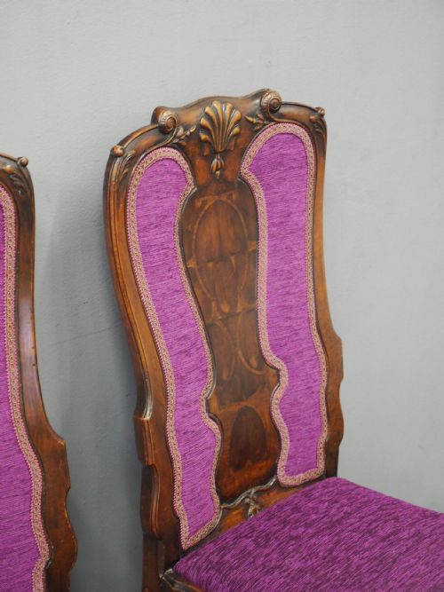 ANTIQUE PAIR OF GEORGE I STYLE WALNUT CHAIRS - ADDITIONAL PHOTO 3