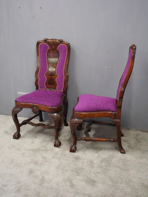 ANTIQUE PAIR OF GEORGE I STYLE WALNUT CHAIRS - ADDITIONAL PHOTO 9