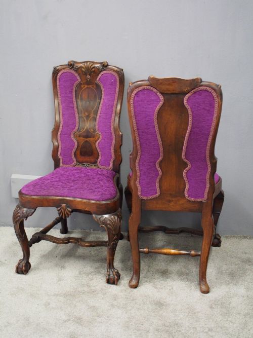 ANTIQUE PAIR OF GEORGE I STYLE WALNUT CHAIRS - ADDITIONAL PHOTO 10