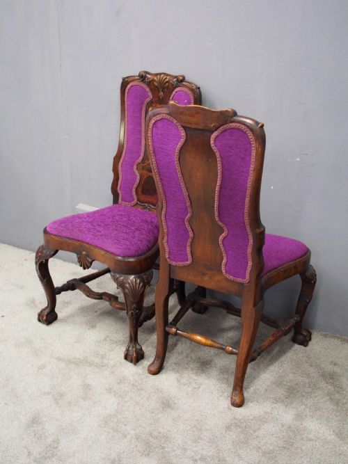 ANTIQUE PAIR OF GEORGE I STYLE WALNUT CHAIRS - ADDITIONAL PHOTO 11