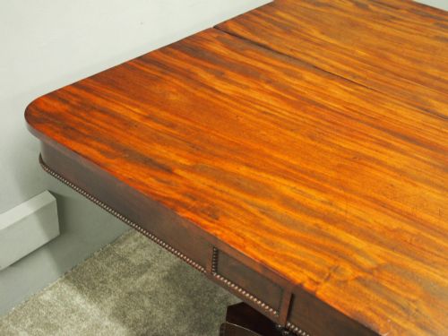 ANTIQUE REGENCY MAHOGANY TWIN PILLAR DINING TABLE - ADDITIONAL PHOTO 3
