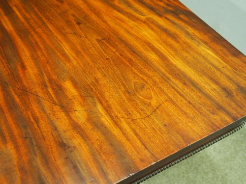 ANTIQUE REGENCY MAHOGANY TWIN PILLAR DINING TABLE - ADDITIONAL PHOTO 7