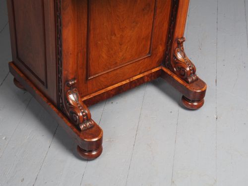 ANTIQUE EARLY VICTORIAN BURR WALNUT DAVENPORT DESK - ADDITIONAL PHOTO 9