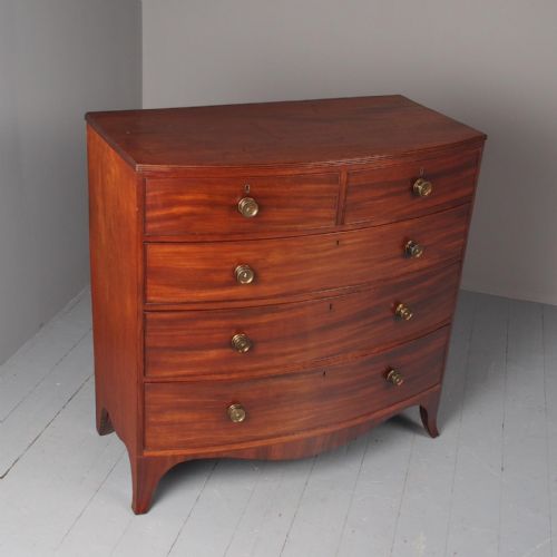 Antique Regency Mahogany Bowfront Chest of Drawers