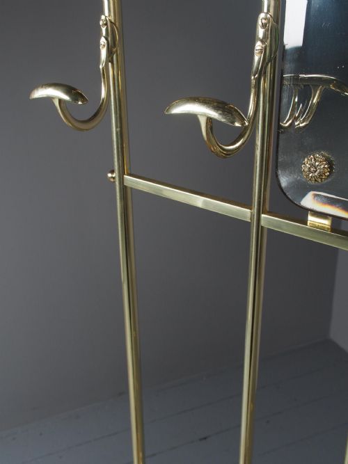 ANTIQUE VICTORIAN CAST BRASS HALL STAND - ADDITIONAL PHOTO 7