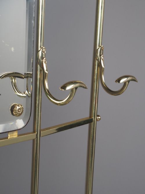 ANTIQUE VICTORIAN CAST BRASS HALL STAND - ADDITIONAL PHOTO 10