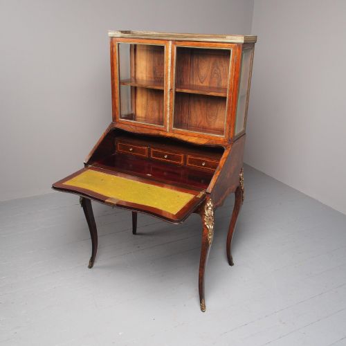 ANTIQUE FRENCH INLAID ROSEWOOD BONHEUR DU JOUR - ADDITIONAL PHOTO 1