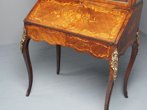 ANTIQUE FRENCH INLAID ROSEWOOD BONHEUR DU JOUR - ADDITIONAL PHOTO 5