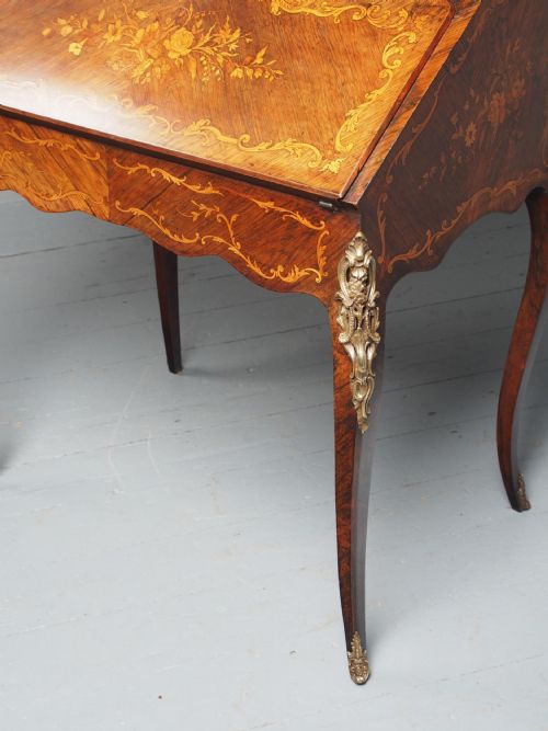ANTIQUE FRENCH INLAID ROSEWOOD BONHEUR DU JOUR - ADDITIONAL PHOTO 10
