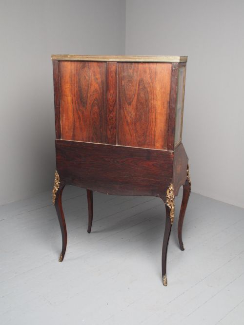 ANTIQUE FRENCH INLAID ROSEWOOD BONHEUR DU JOUR - ADDITIONAL PHOTO 16