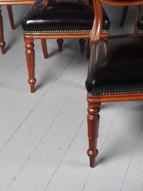 ANTIQUE SET OF 14 WILLIAM IV SCOTTISH OAK DINING CHAIRS - ADDITIONAL PHOTO 9