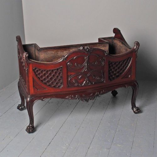ANTIQUE CHIPPENDALE STYLE MAHOGANY JARDINIERE - ADDITIONAL PHOTO 2