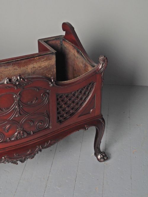 ANTIQUE CHIPPENDALE STYLE MAHOGANY JARDINIERE - ADDITIONAL PHOTO 3