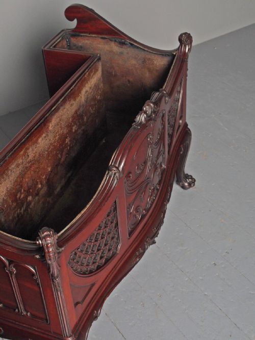 ANTIQUE CHIPPENDALE STYLE MAHOGANY JARDINIERE - ADDITIONAL PHOTO 5
