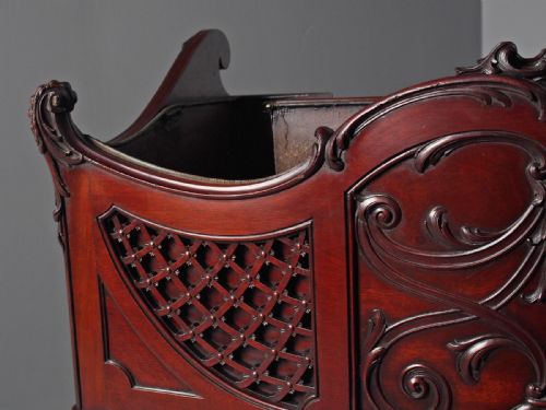 ANTIQUE CHIPPENDALE STYLE MAHOGANY JARDINIERE - ADDITIONAL PHOTO 7
