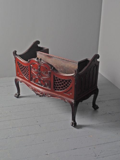 ANTIQUE CHIPPENDALE STYLE MAHOGANY JARDINIERE - ADDITIONAL PHOTO 8