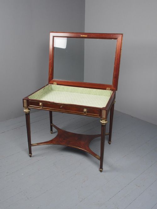 LARGE ANTIQUE MAHOGANY BIJOUTERIE TABLE - ADDITIONAL PHOTO 2