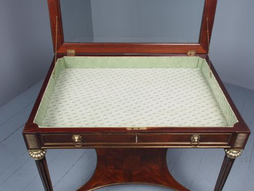 LARGE ANTIQUE MAHOGANY BIJOUTERIE TABLE - ADDITIONAL PHOTO 3