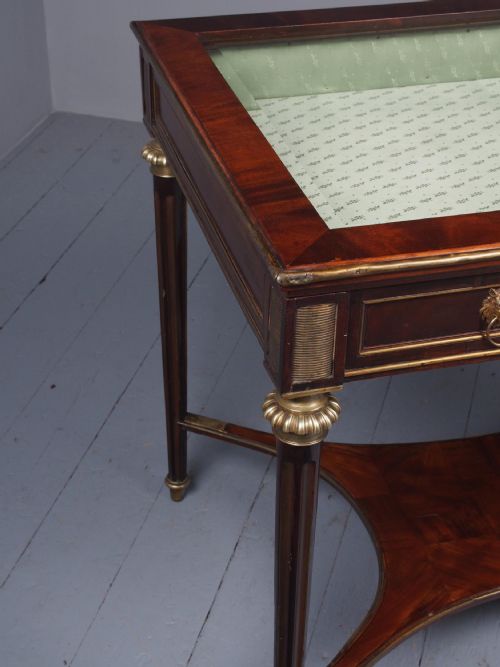 LARGE ANTIQUE MAHOGANY BIJOUTERIE TABLE - ADDITIONAL PHOTO 5