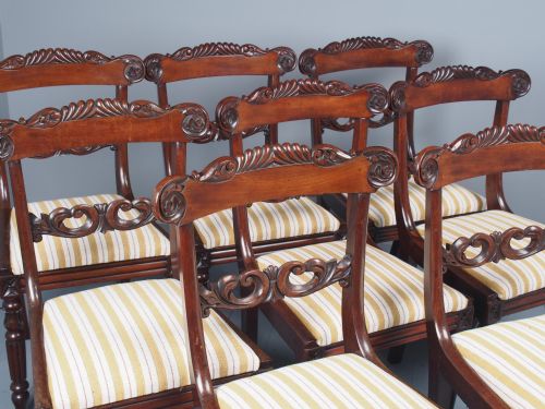 SET OF 8 REGENCY MAHOGANY DINING CHAIRS - ADDITIONAL PHOTO 2