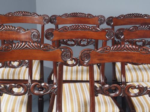 SET OF 8 REGENCY MAHOGANY DINING CHAIRS - ADDITIONAL PHOTO 3