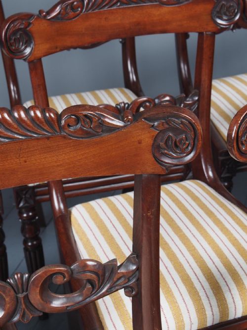 SET OF 8 REGENCY MAHOGANY DINING CHAIRS - ADDITIONAL PHOTO 5