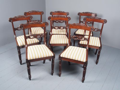SET OF 8 REGENCY MAHOGANY DINING CHAIRS - ADDITIONAL PHOTO 7