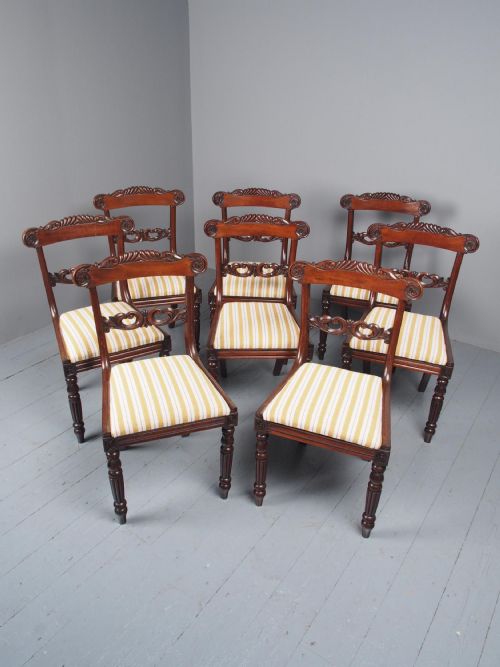 SET OF 8 REGENCY MAHOGANY DINING CHAIRS - ADDITIONAL PHOTO 8