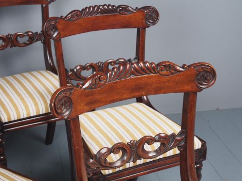 SET OF 8 REGENCY MAHOGANY DINING CHAIRS - ADDITIONAL PHOTO 11