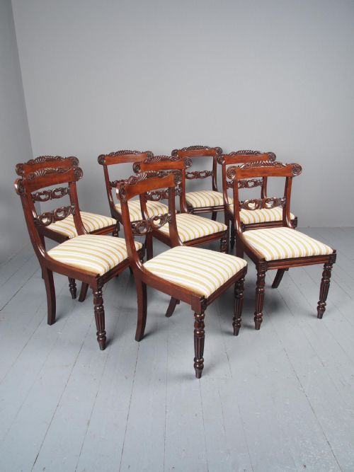 SET OF 8 REGENCY MAHOGANY DINING CHAIRS - ADDITIONAL PHOTO 12