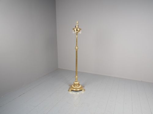 Victorian Cast Brass Oil Lamp