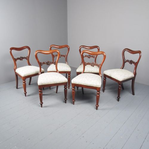 Antique Set of 6 Early Victorian Rosewood Chairs